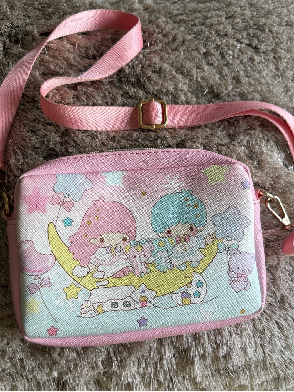 Pink Little Twin Kids Crossbody Bag